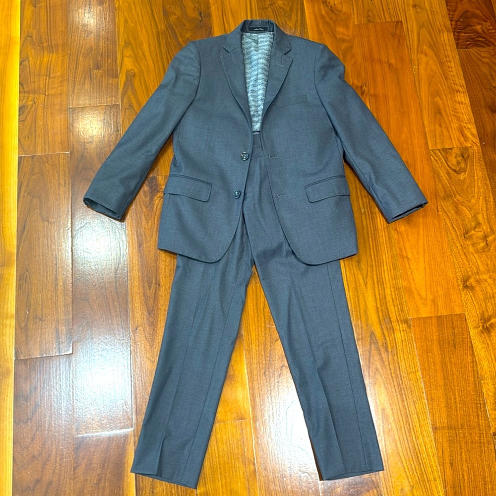 TO Collection Boys Size 12 Charcoal Suit
